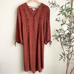 Avenue Polka Dot Shirt Dress in Rust Women’s Size 18